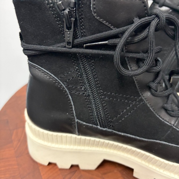 Gianni Bini Black Wander-Lust Lug Sole  Women's Platform Bootie Hightop Size 8M - Picture 7 of 10